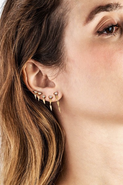Greta Single Spike Marquise Diamond Earrings | Marquise Collection   